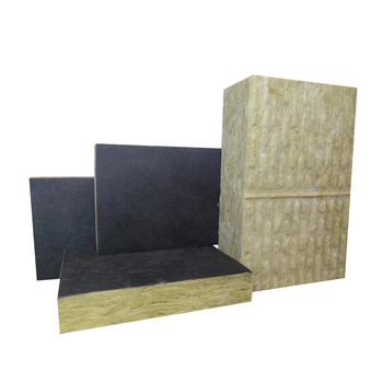 Black tissu wrapped foil fireproof rock wool board thermal Insulation stone wool board A1 class fireproof insulation  