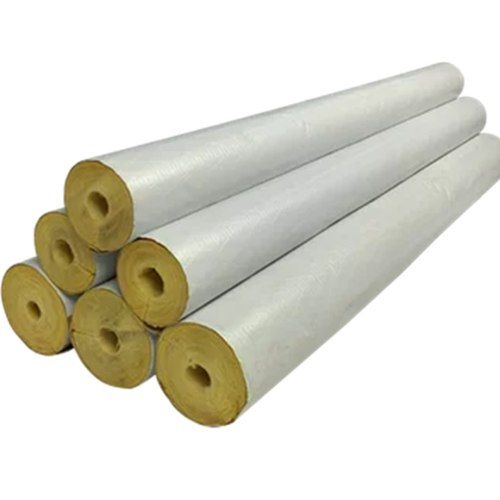 Hot steam pipeline fireproof tube insulation rock and glass wool pipe cover 80kg 120kg 25mm 1.5inch  