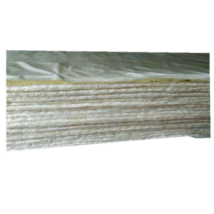 OEM fireproof waterproof metal building insulation 1000mm width 48kg/m3 64kg/m3 100mm metal wrap nonwoven fabric panel glass wool board  
