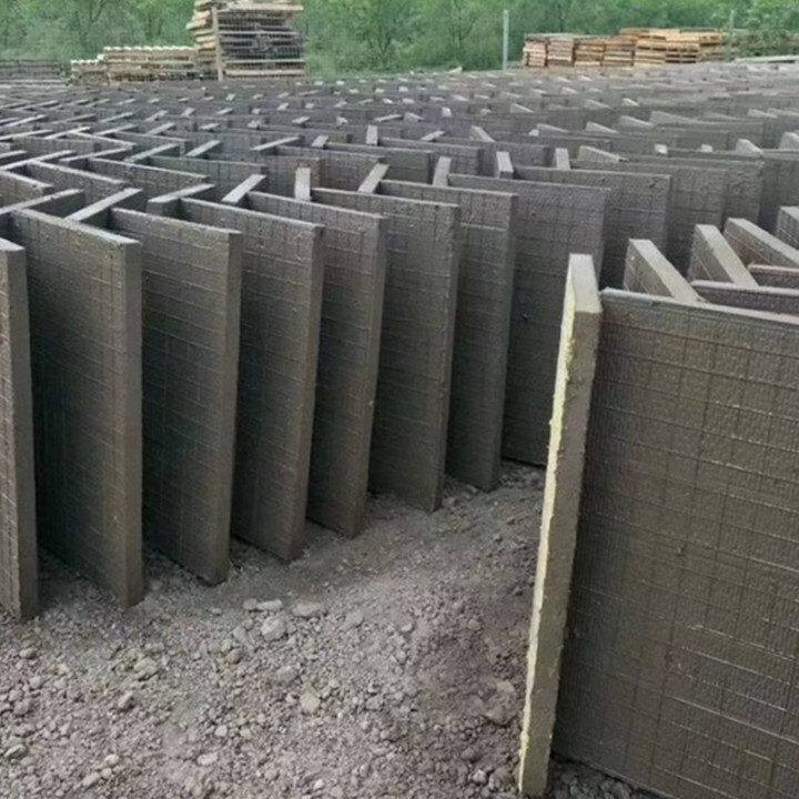 OEM material wire mesh 50-200kg 50-180mm thickness roof thermal insulation rock wool panel   