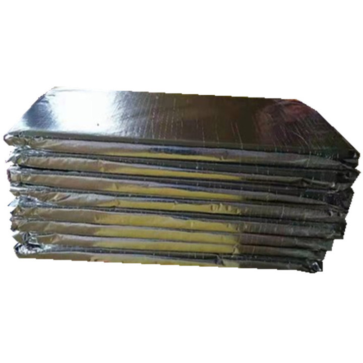 OEM wrapped Aluminum foil fireproof waterproof metal building insulation 1000mm width 48kg/m3 64kg/m3 100mm metal glass wool board  