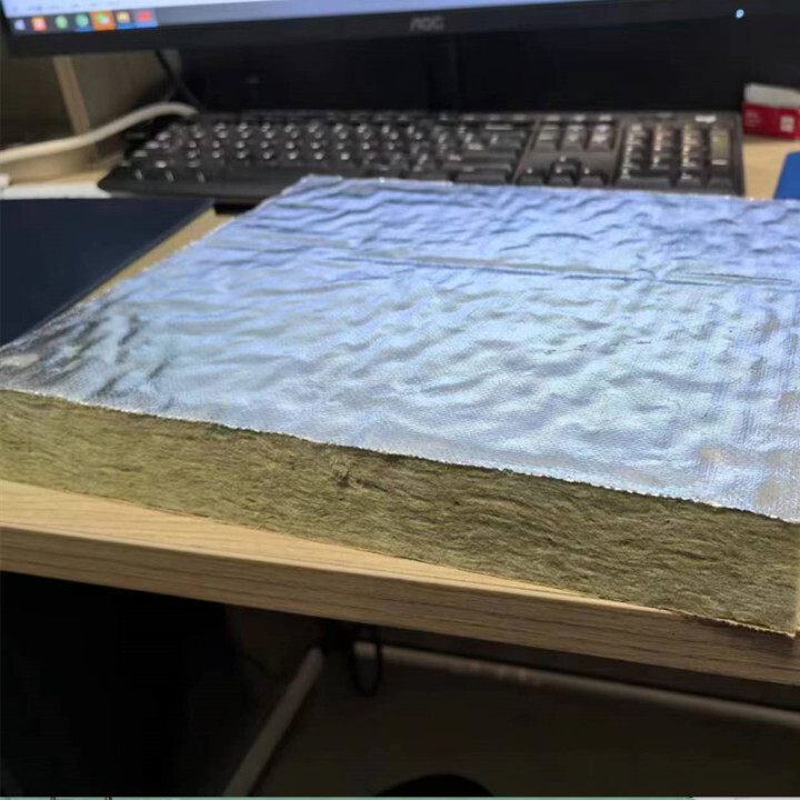 OEM wrapped aluminum foil 50-200kg 50-180mm thickness roof thermal insulation rock wool slab  