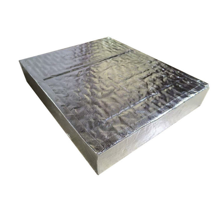 OEM wrapped aluminum foil 50-200kg 50-180mm thickness roof thermal insulation rock wool slab  