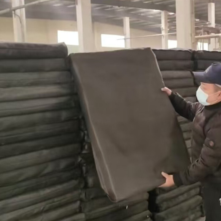 OEM wrapped nonwoven fabric 50-200kg 50-180mm thickness roof thermal insulation rock wool panel   