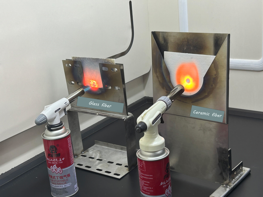 Fire Resistance Performance Test -glass fiber VS ceramic fiber