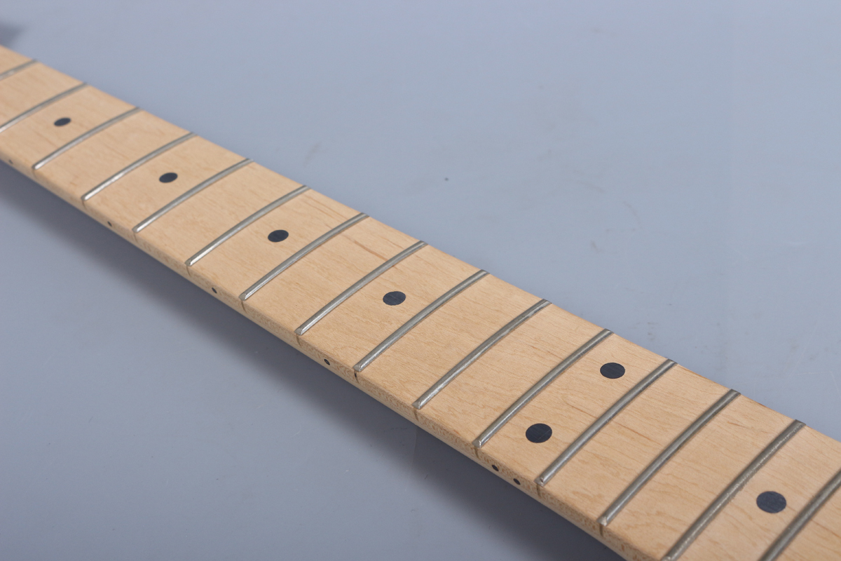Yinfente Electric Guitar Neck Replacement 22 fret 25.5 inch Unfinished Maple Fretboard 25.5 