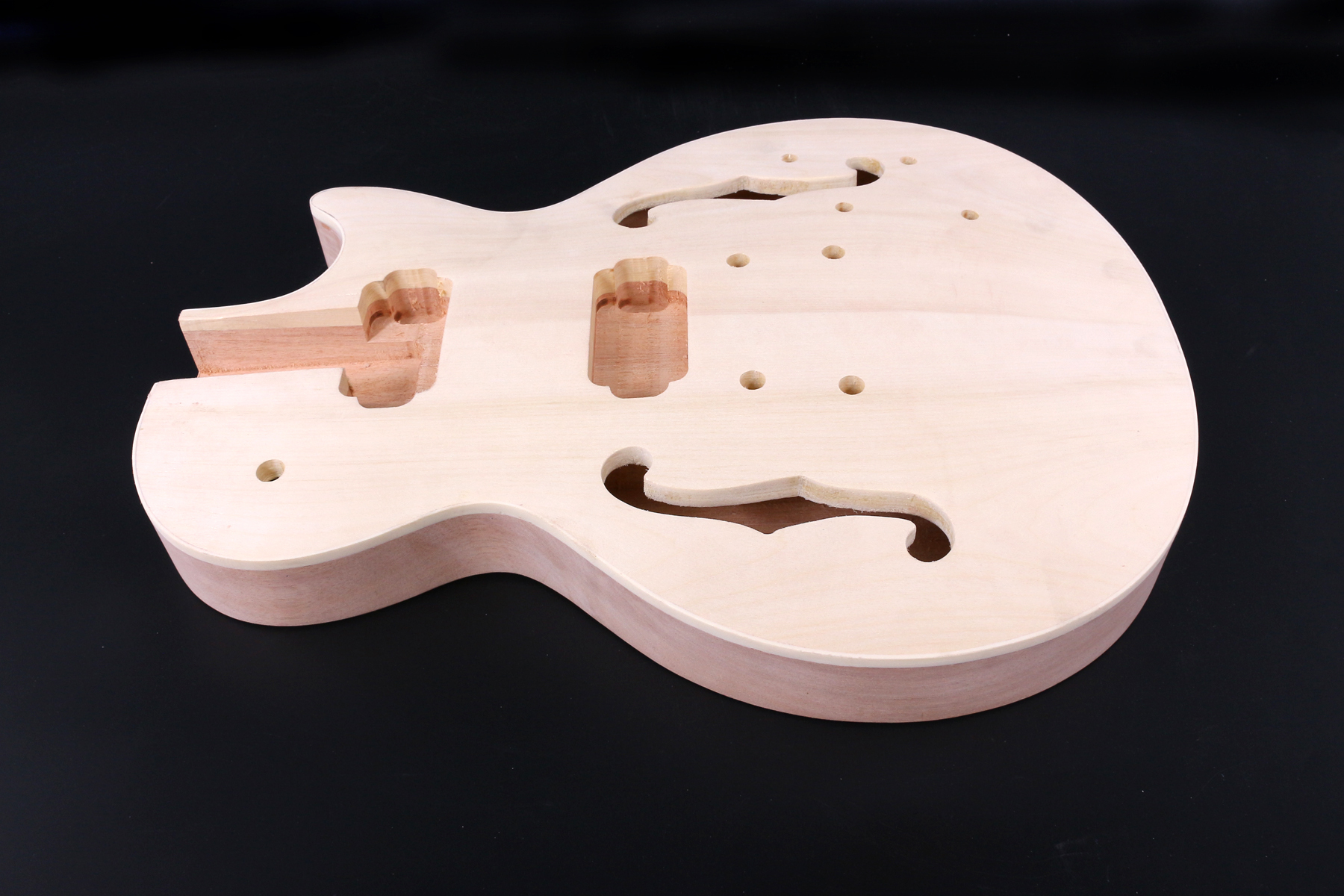 Unfinished Guitar Body Mahogany Maple Semi Hollow For Les Paul Electric Guitar Replacement Set in