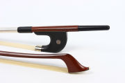 3/4 Upright Bass Bow Brazil wood German Bow High Handle Ebony Frog Natural Bow Hair