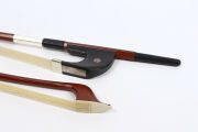 3/4 Upright Bass Bow Brazil wood German Bow High Handle Ebony Frog Natural Bow Hair