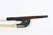 3/4 Upright Bass Bow Brazil wood German Bow High Handle Ebony Frog Natural Bow Hair