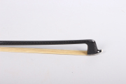 4/4 Violin Bow Braided Carbon Fiber Ebony Round Stick Straight Natural Bow Hair