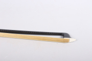 4/4 Violin Bow Braided Carbon Fiber Ebony Round Stick Straight Natural Bow Hair