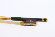 4/4 Violin Bow Braided Carbon Fiber Snakewood Frog Round Stick Straight Natural Bow Hair