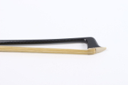 4/4 Violin Bow Braided Carbon Fiber Snakewood Frog Round Stick Straight Natural Bow Hair