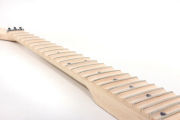 Unfinished Electric guitar Neck 24Fret Maple Fretboard Locking Nut scalloped Guitar Neck Unfinished 25.5inch