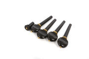 1set Violin Peg End pin Ebony wood Violin pegs Full Size Violin Accessories Brass Inlay