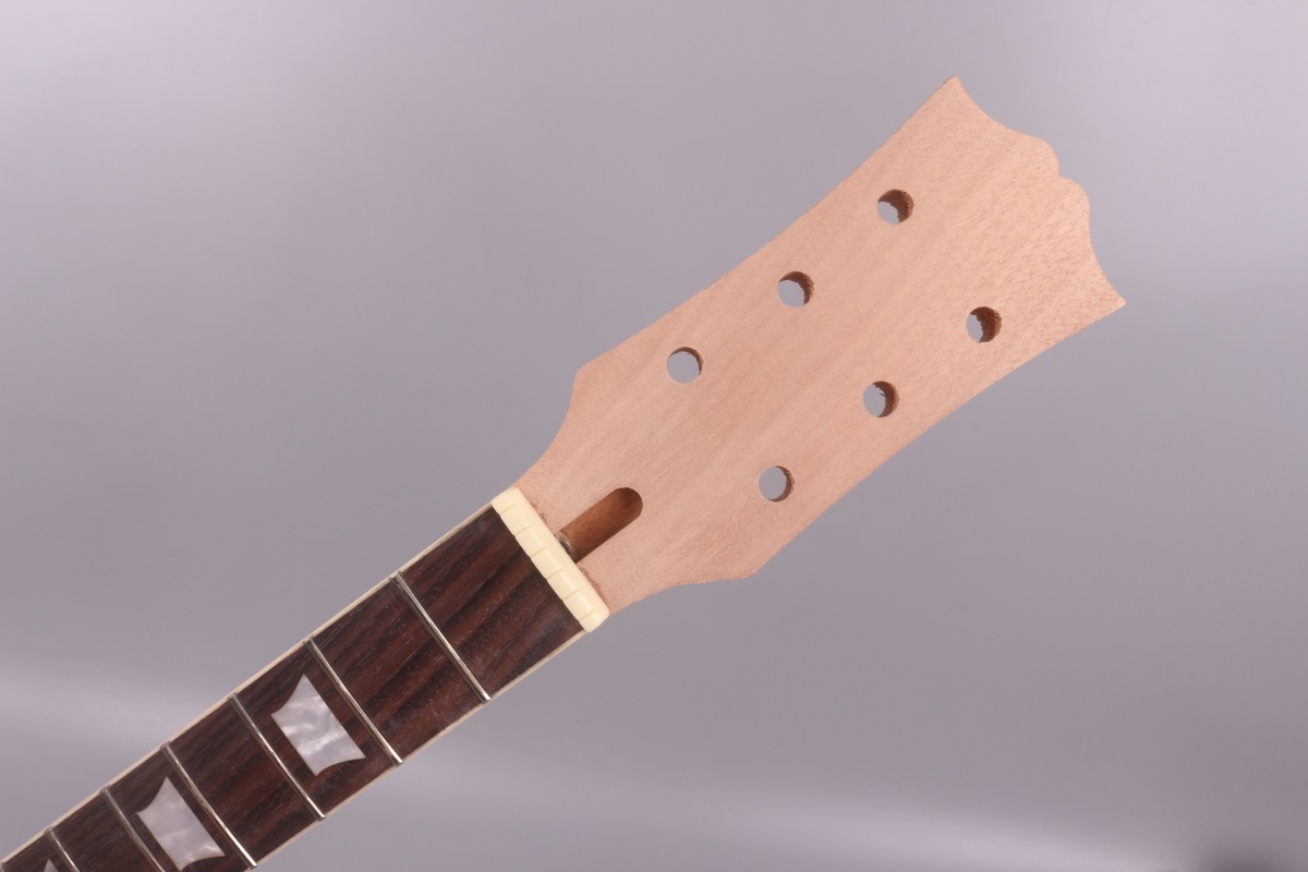 unfinished guitar neck replacement 22 fret 24.75 inch SG heel Mahogany Rosewood guitar Fretboard Block Inlay 5