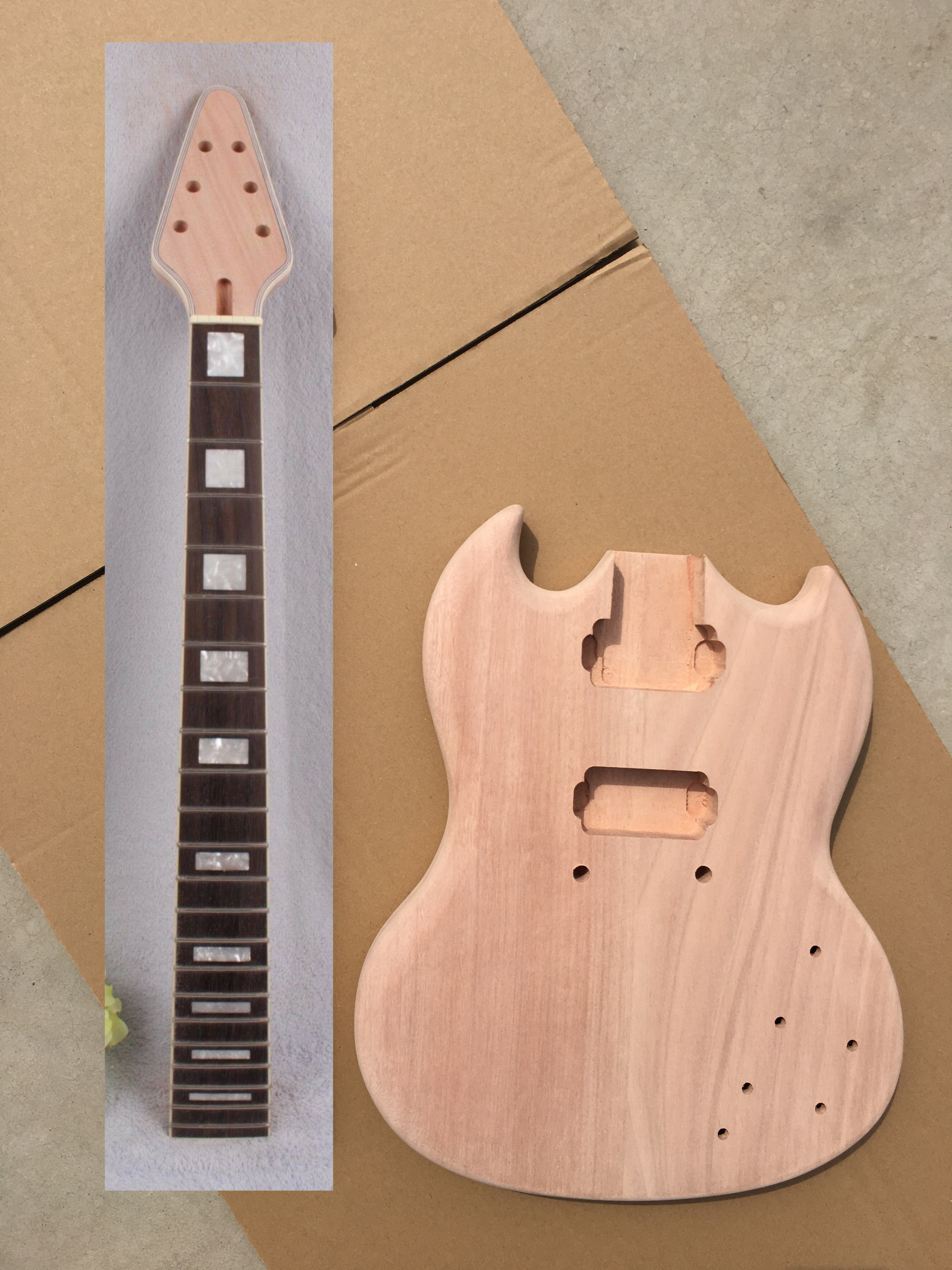 Flying v guitar kit set neck cheap