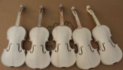 2pcs 4/4 unfinished violin flame maple back Russian spruce top Hand made parts