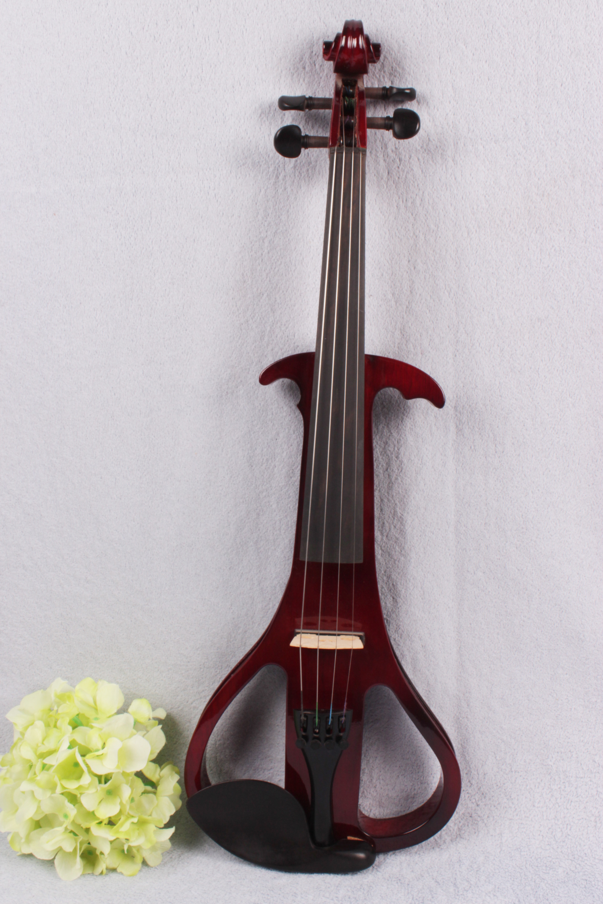 Yinfent 5Strings 4/4 Electric Silent Violin Natural wood Free Case Bow Cable#EV5 