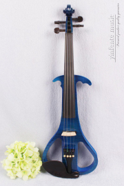 New electric violin Solid wood Ebony Violin Fittings Blue Color 5 string violin professional Sound