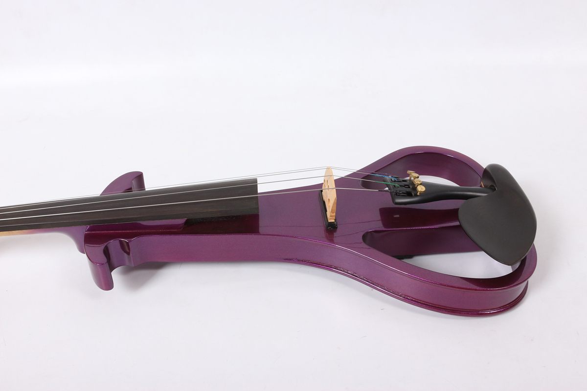 Purple Violin Electric Violin 4/4 Sweet Tone Free Case Bow