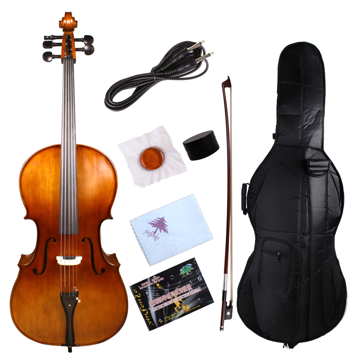 5string cello Electric Cello 4/4 Full Size Cello Maple Spruce Wonderful Sound hand made Cello Yinfente Brand | Yinfente Musical Instrument official website