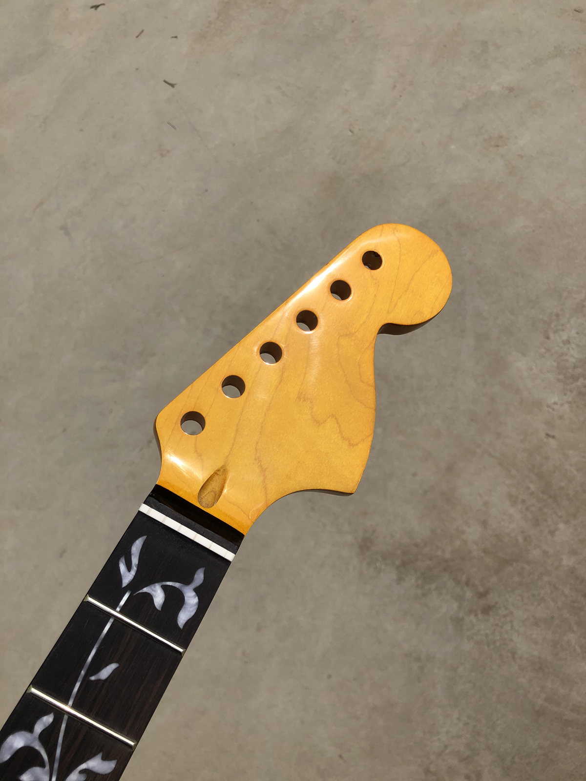 Guitar Neck Inlay Abalone Accessories Wooden Right Handed Sth Edge Fretboard Replacement Mark Dot Handle 22 Fret Electric Glossy 