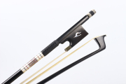 New violin bow 4/4 Full size carbon fiber violin bows Flower inlay Ebony frog Straight