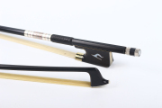 New violin bow 4/4 Full size carbon fiber violin bows Flower inlay Ebony frog Straight