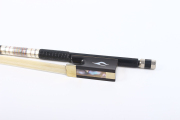New violin bow 4/4 Full size carbon fiber violin bows Flower inlay Ebony frog Straight