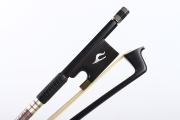 New violin bow 4/4 Full size carbon fiber violin bows Flower inlay Ebony frog Straight