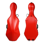 Red 4/4 Cello Case Carbon Fiber Cello Box Full size Blue Strong Light Strap Wheels #US