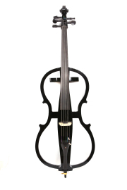 Black 4/4 electric cello electronic cello ebony wood Fingerboard silent cello