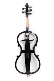 Black 4/4 electric cello electronic cello ebony wood Fingerboard silent cello