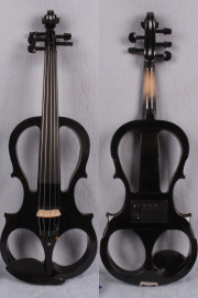 New 5 string Electric Violin Silent Solid Wood Body Powerful Sound Case Bow Black Color violin