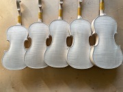 New 4/4 unfinished violin flame maple wood nice spruce wood full size violins kit project