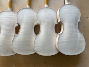 New 4/4 unfinished violin flame maple wood nice spruce wood full size violins kit project