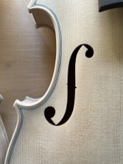 New 4/4 unfinished violin flame maple wood nice spruce wood full size violins kit project