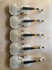 New 4/4 unfinished violin flame maple wood nice spruce wood full size violins kit project