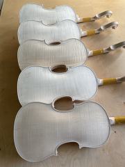 New 4/4 violin unfinished Flame maple back with old Russian spruce top Master level One piece maple wood back DIY violins