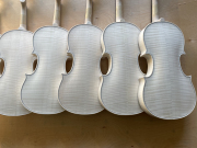 New 4/4 violin unfinished Flame maple with spruce top Master level European wood Violins DIY violins