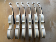 New 4/4 violin unfinished Flame maple with spruce top Master level European wood Violins DIY violins