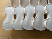 New 4/4 violin unfinished Flame maple with spruce top Master level European wood Violins DIY violins