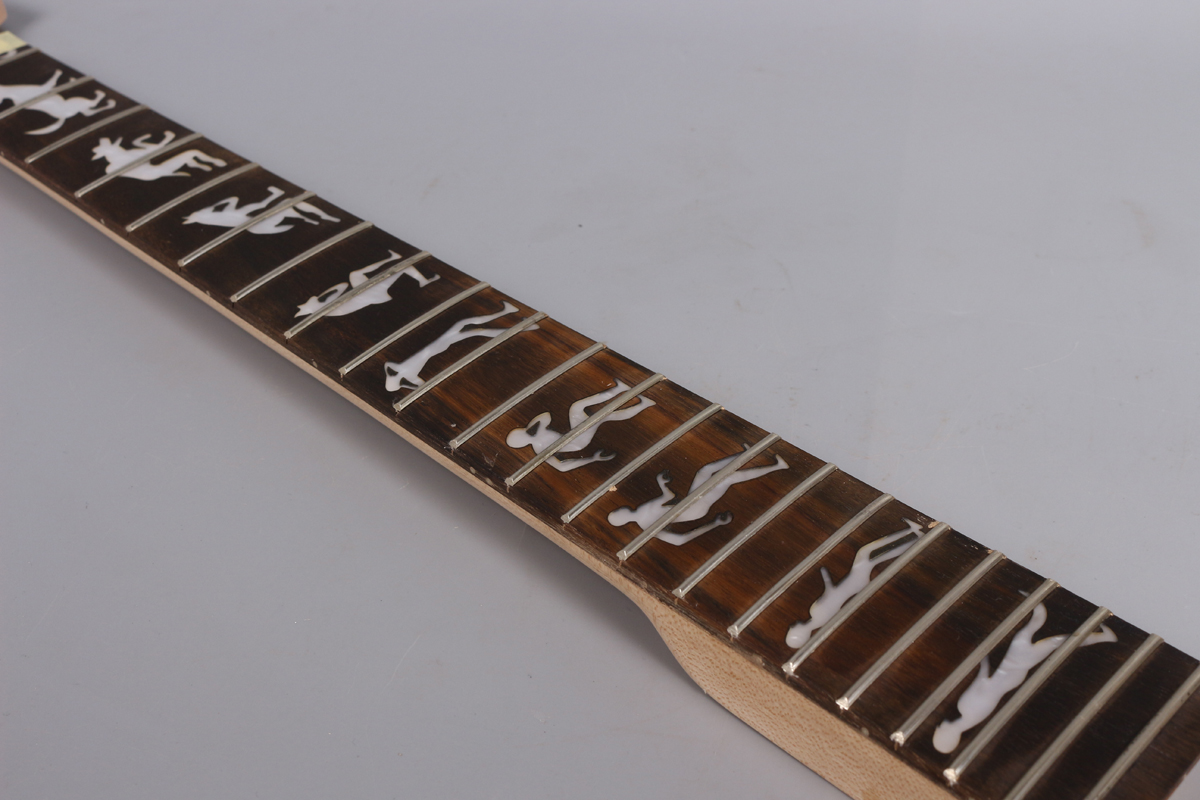  New Guitar Neck 22fret 25.5inch Maple Rosewood Fretboard Man Wolf Inlay Bolt on-