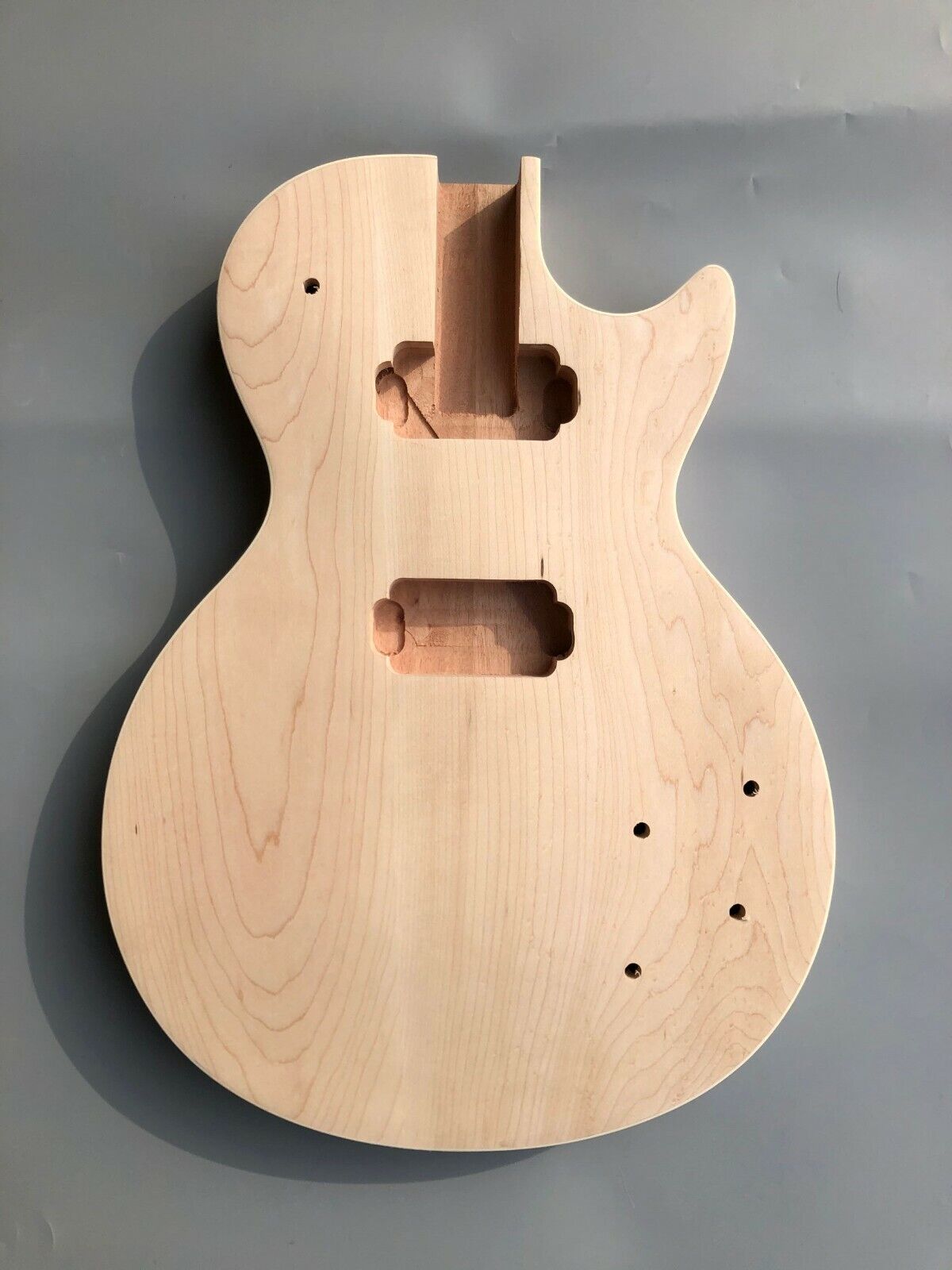  LP Style Guitar Body Set in Mahogany & Maple Cap HH Pickup DIY Guitar Body New