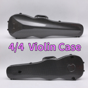4/4 violin case full size violin box fiber glass cases for violin strong light black white with back strap and handle