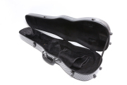 4/4 violin case full size violin box fiber glass cases for violin strong light black white with back strap and handle