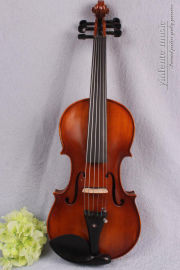 6String Brown Advance Electric Violin Acoustic 4/4 Spruce maple Free Case #EV1