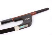 3/4 upright Double Bass Bow German Bow Brazilwood Black Natural Bow Hair...a.housworth